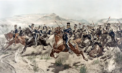 La charge de la brigade légère, 1895 (photogravure)